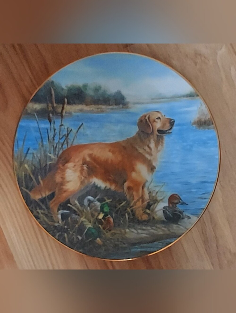Hamilton Golden Retriever Plate Trusted Companion 1993 Mans Best Friend USA